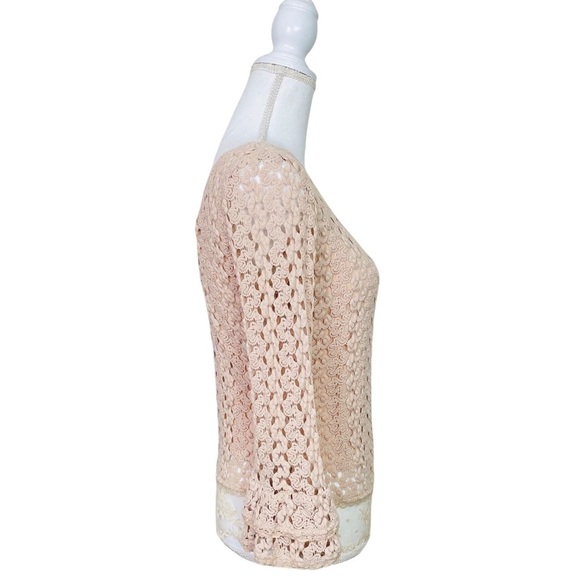 Free People Bell Sleeve Crochet Crop Top - Picture 5 of 11